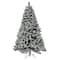 7.5ft. Pre-Lit Snowy Silver Hill Pine Artificial Christmas Tree, Warm White LED Lights